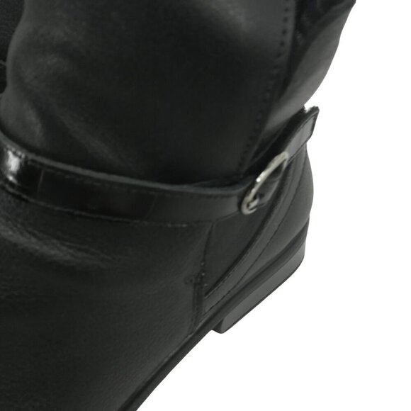 Naot Briza Black Ankle Chelsea Leather Boots Size 39 US 8-8.5 Hook & Loop Strap - Picture 3 of 10